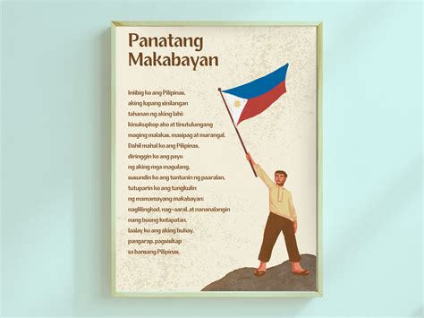 makabayan poster drawing|Panatang Makabayan Printable Decor .